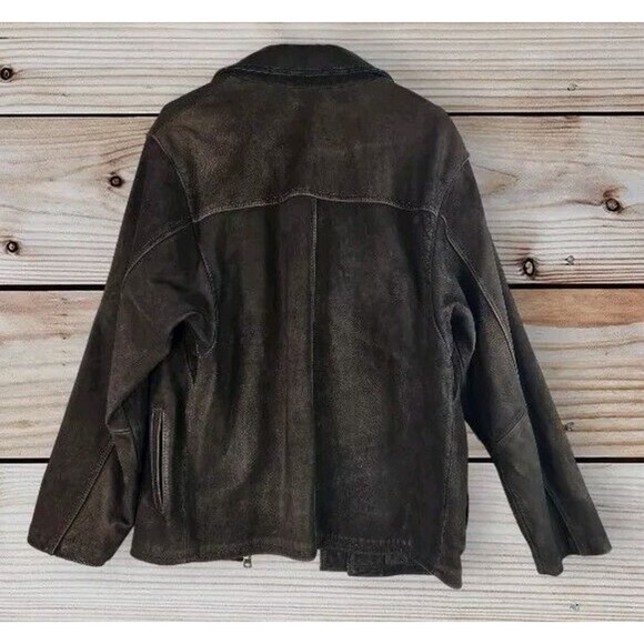 VTG Bolivian Leather Jacket‎ Size M Brown Pit To Pit 22 In, Length 27 In. - Picture 2 of 10